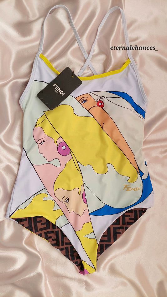 Maillot de bain rembourré "FENDI" (S+M+L)
