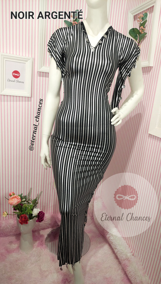 Nancy Grande Taille 3XL/4XL Noir Argenté -sans accessoires-