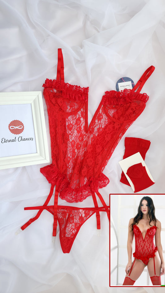 Bustier-corset 3 pièces certifié AZO taille M-L-XL