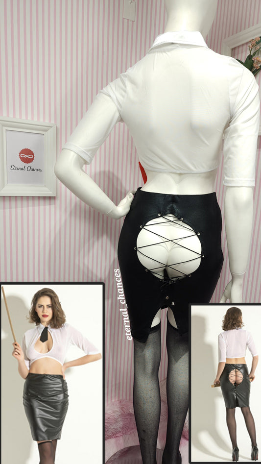 Ensemble déguisement secrétaire 4 pièces taille S - M - L - XL - XXL