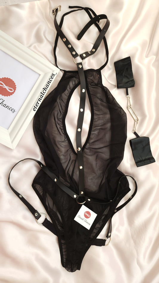 Pack déguisement bdsm 3 pièces | 2 Tailles : Moyenne (MLXL) - Grande (3XL4XL)