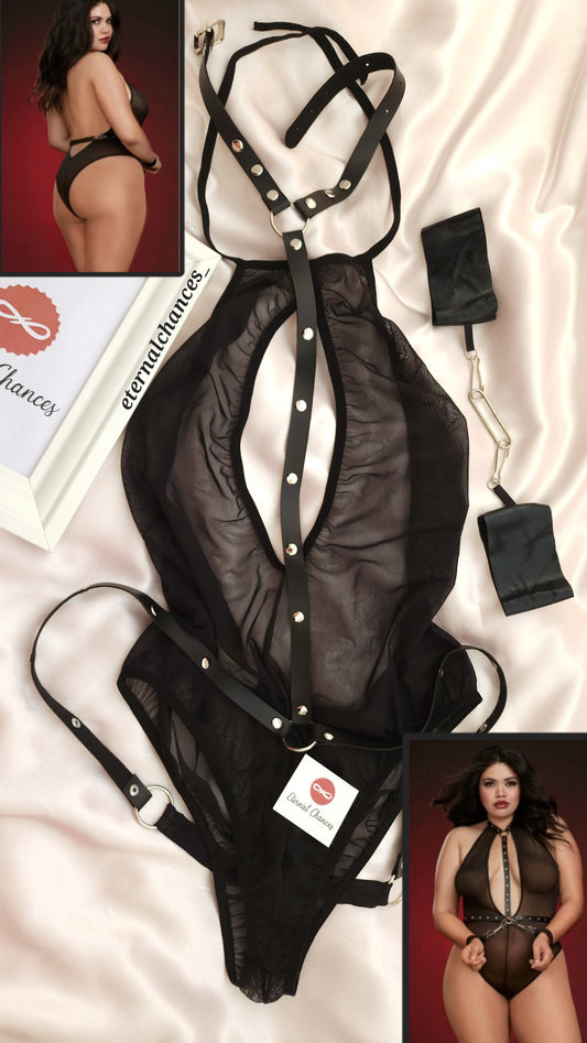 Pack déguisement bdsm 3 pièces | 2 Tailles : Moyenne (MLXL) - Grande (3XL4XL)