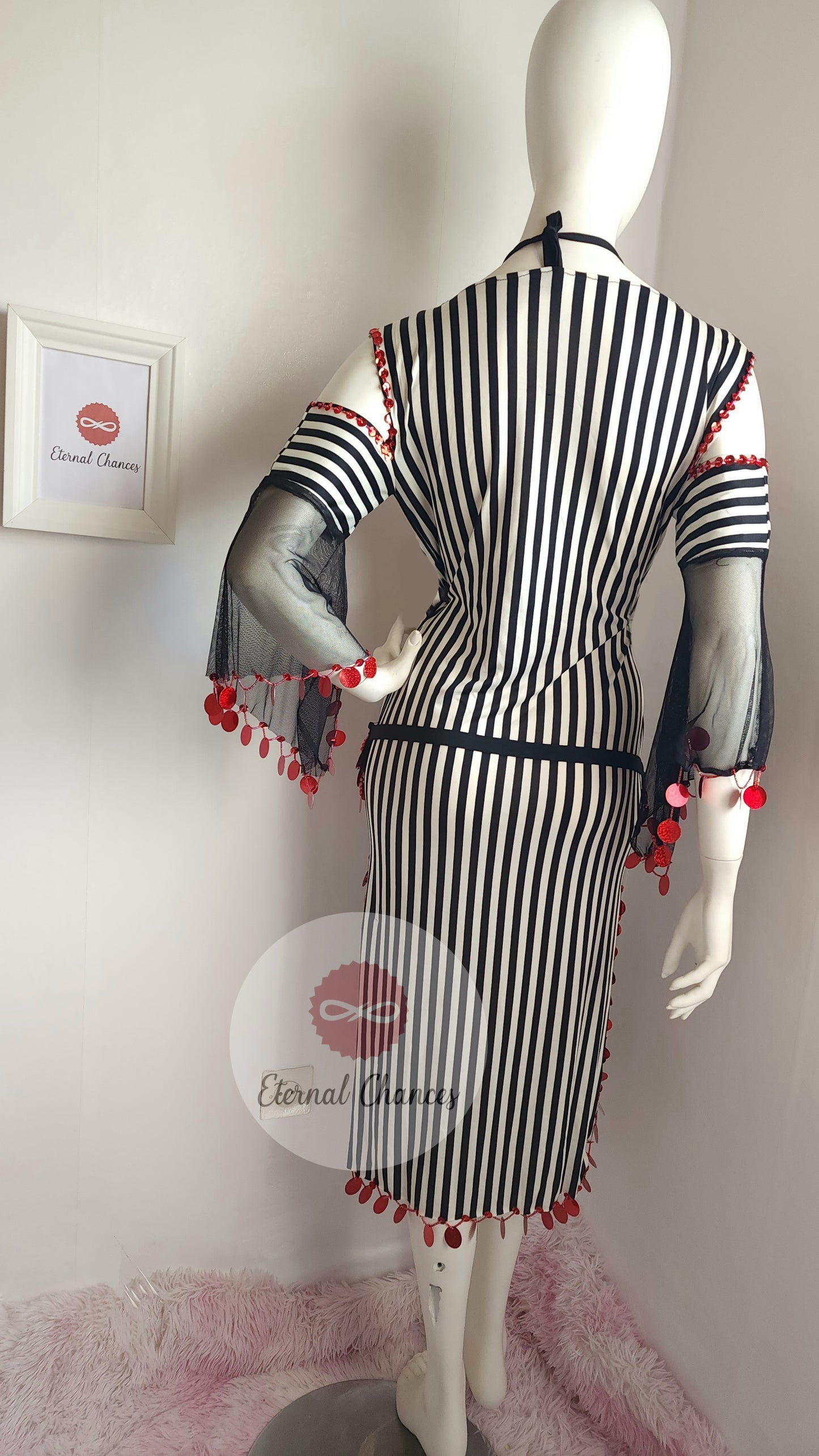 Tenue 3 pièces dance orientale Taille Standard Tissu Élastique
