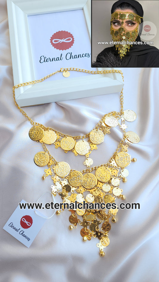 Cache visage égyptien métallique