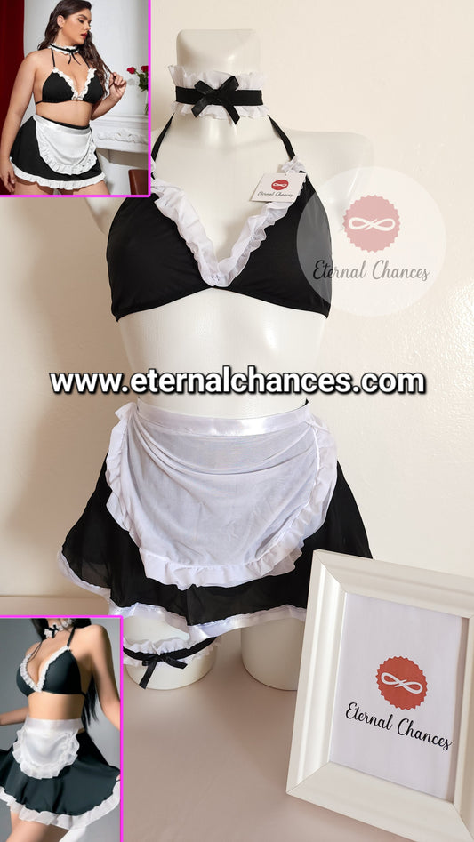 Déguisement servante 6 pièces Tailles SM-LXL-3XL4XL