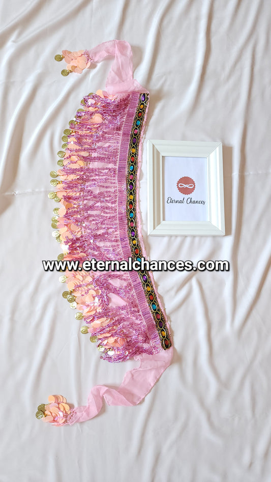 Ceinture ornée rose