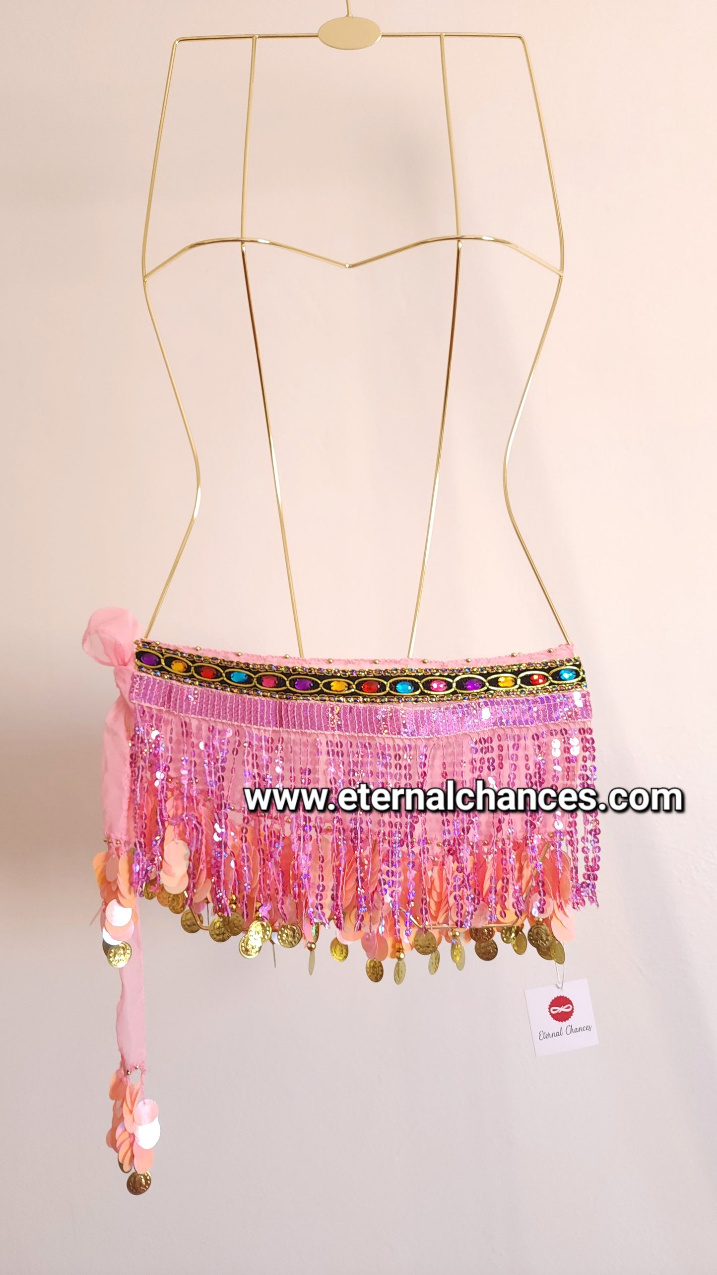 Ceinture ornée rose