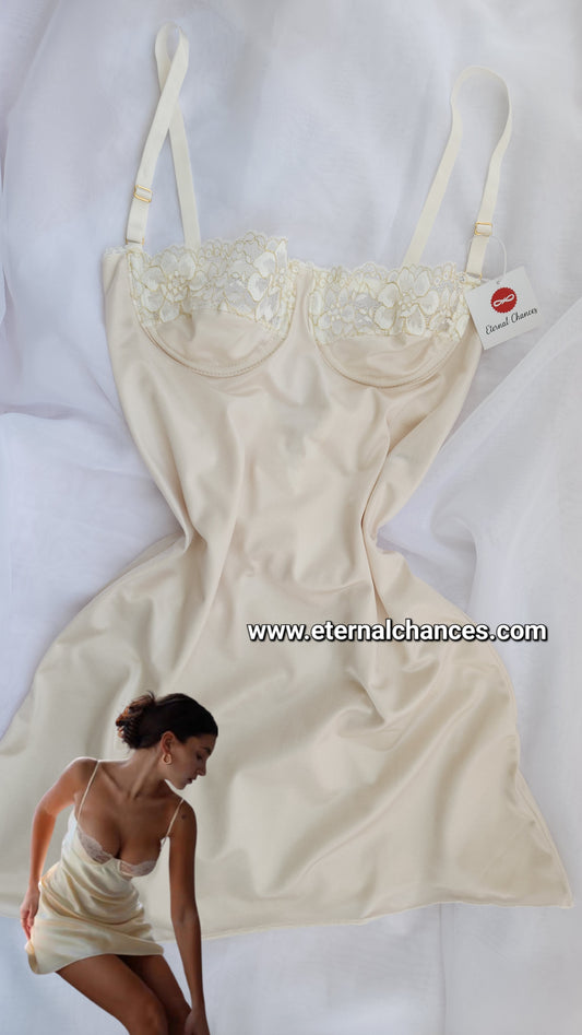 Nuisette style vintage satin S.M.L.XL