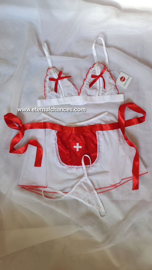 Déguisement infirmière 4 pièces SM + LXL