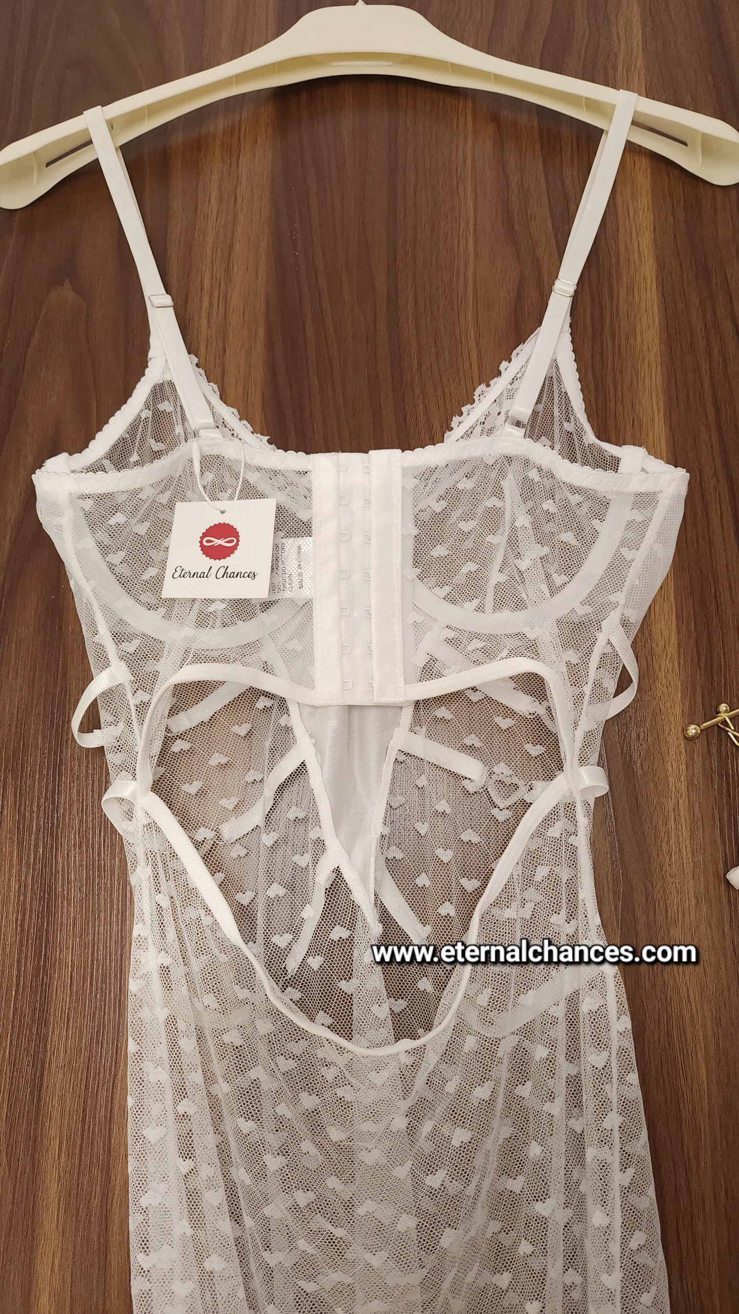 Nuisette + string transparente S M L XL