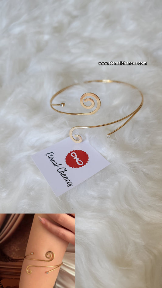 Bracelet de manchette doré سوار للذراع