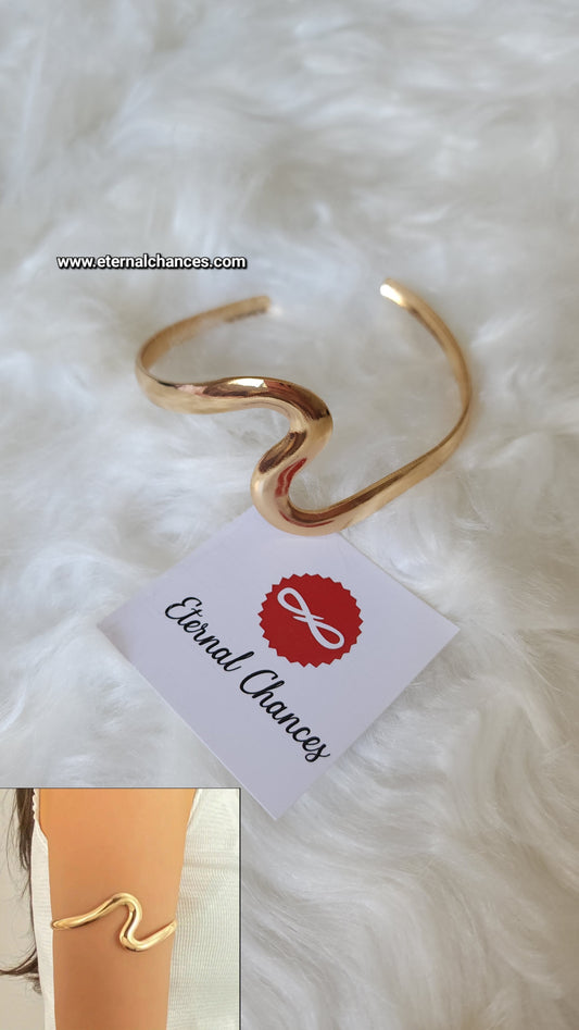 Bracelet de manchette doré سوار للذراع