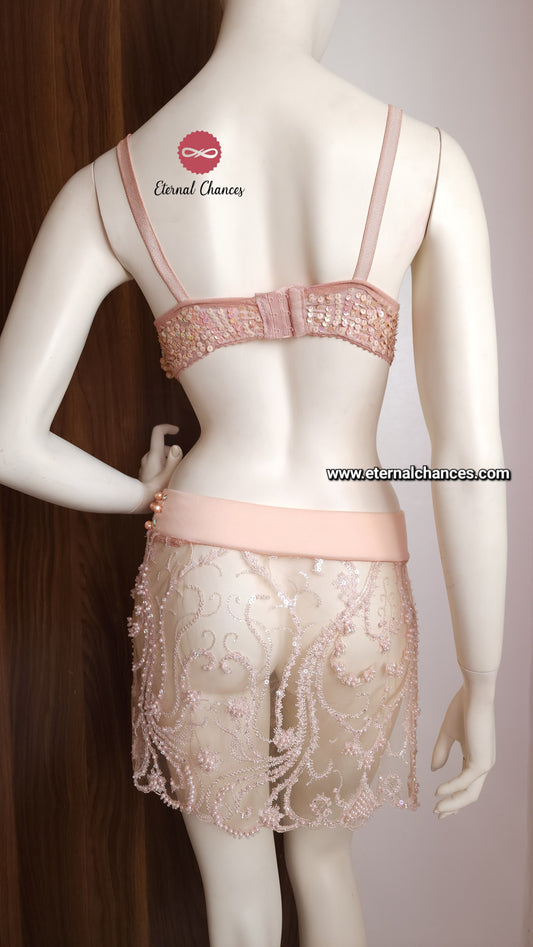 Ensemble professionnel danse orientale haute qualité Taille standard (Bonnet 75/80 B/C)