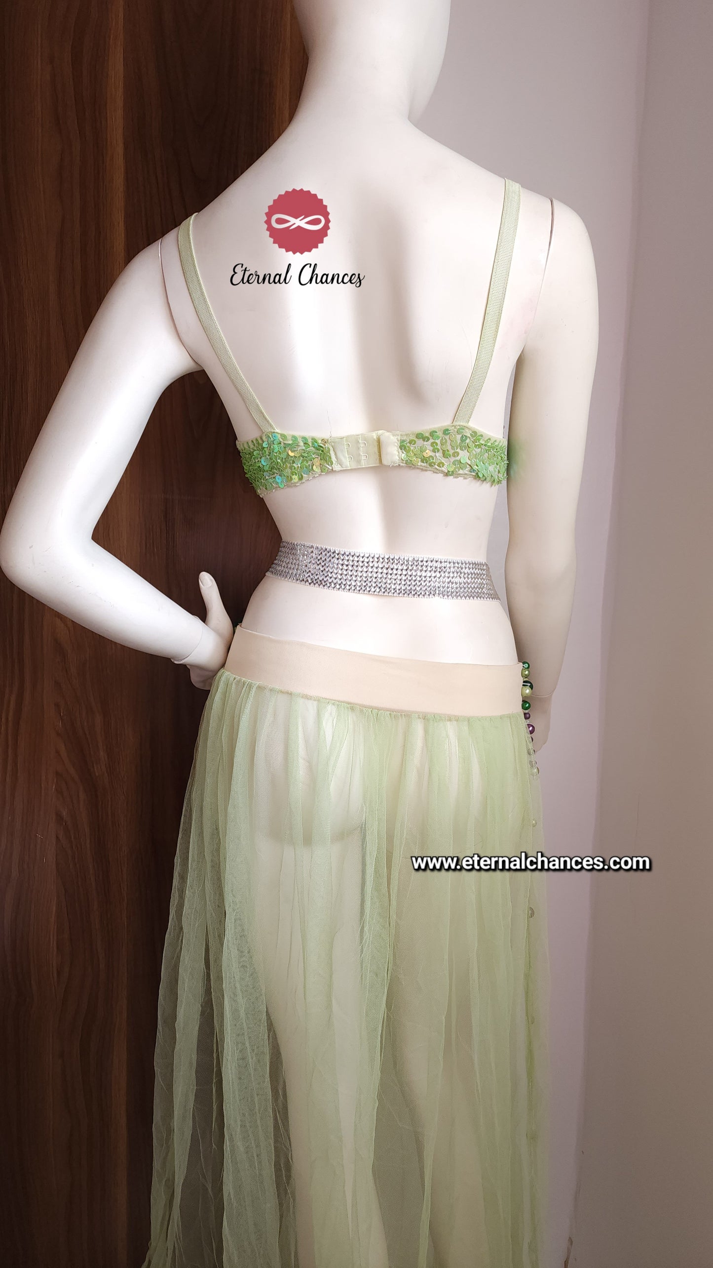 Ensemble professionnel danse orientale haute qualité Taille standard (Bonnet 75/80 B/C)