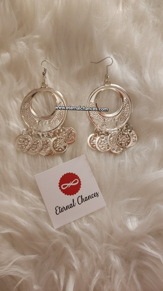 Boucles d'oreilles égyptiennes argenté حلقات مصرية فضية