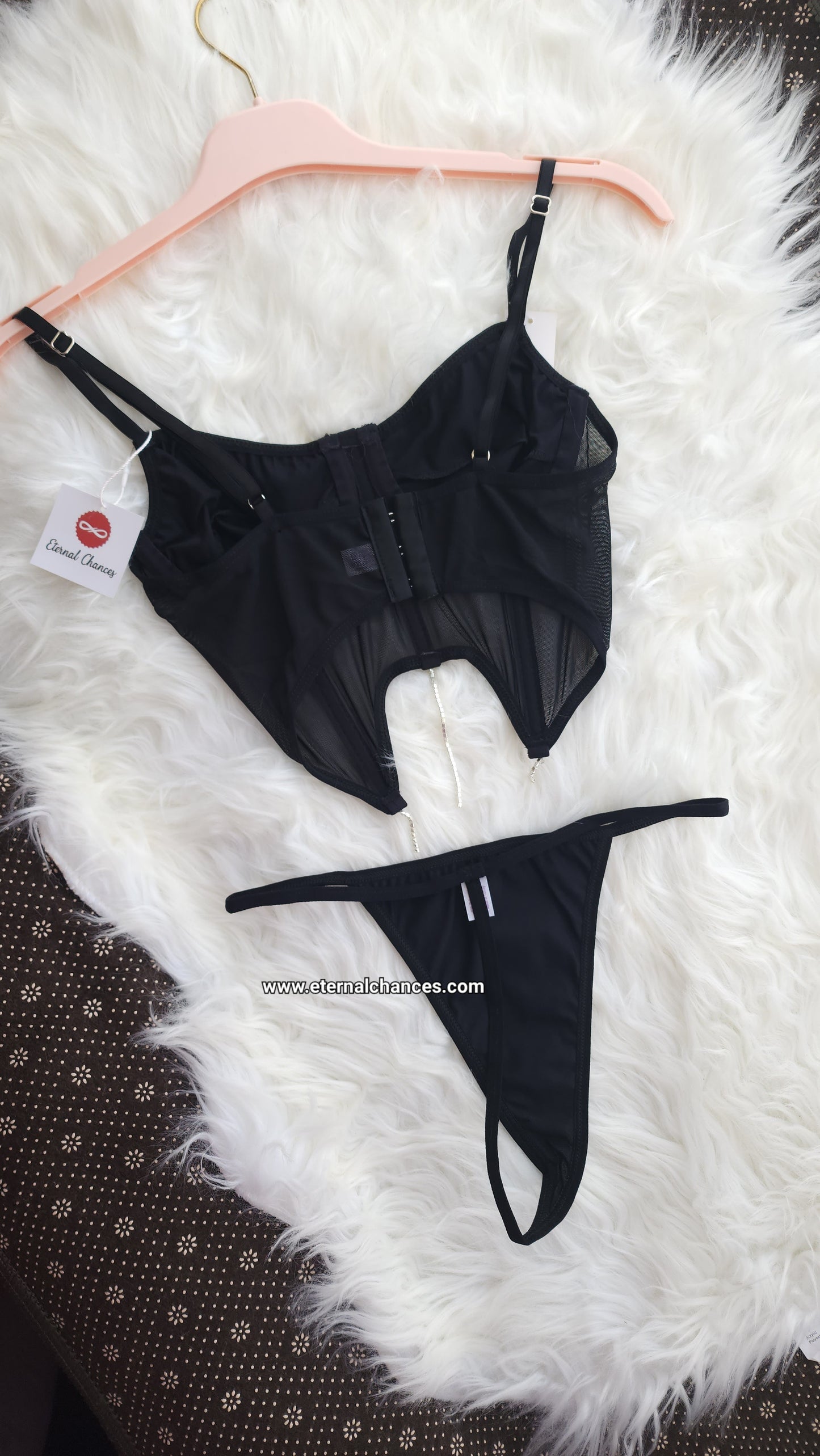 Ensemble corset top détaillé strass Tailles S - M - L - XL