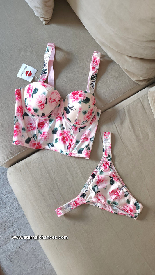 Ensemble Victoria's Secret satin et tulle 3 Tailles M.75B / L.80B / XL.85B