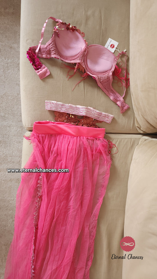 Ensemble professionnel danse orientale haute qualité Taille standard (Bonnet 75/80 B/C)