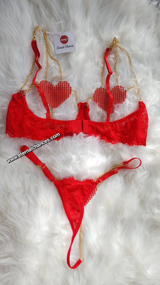 Lingerie ouverte 2 pièces Taille S M L