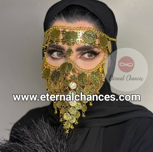 Cache visage égyptien métallique