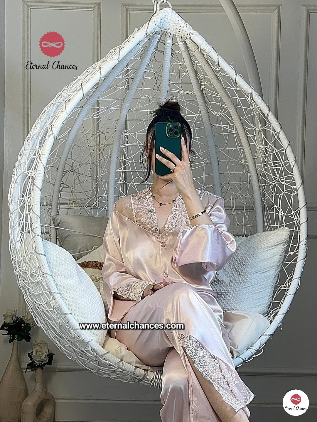 Pyjama satin dentelle Taille M L XL