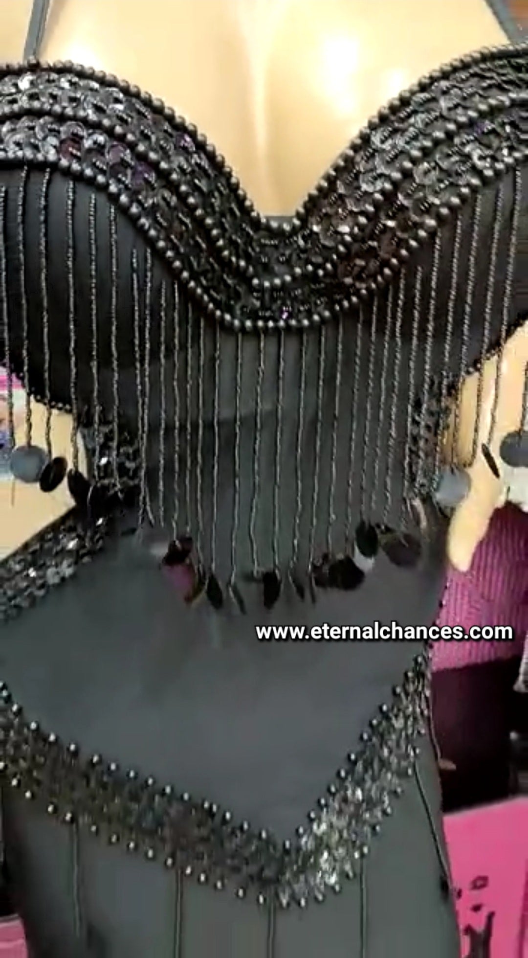 Tenue noir danse orientale taille standard