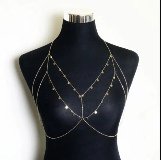 Chaine de corps dorée sexy