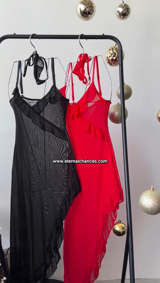 Nuisette transparente avec string taille S M L