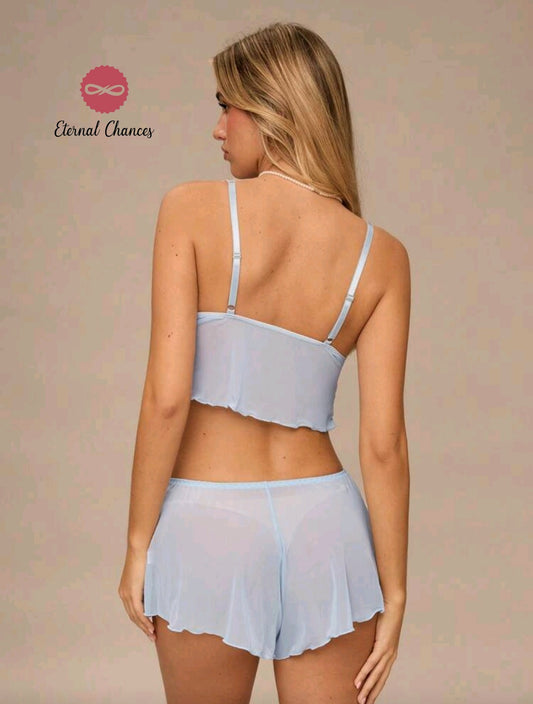 Ensemble 2 pièces transparent S M L XL