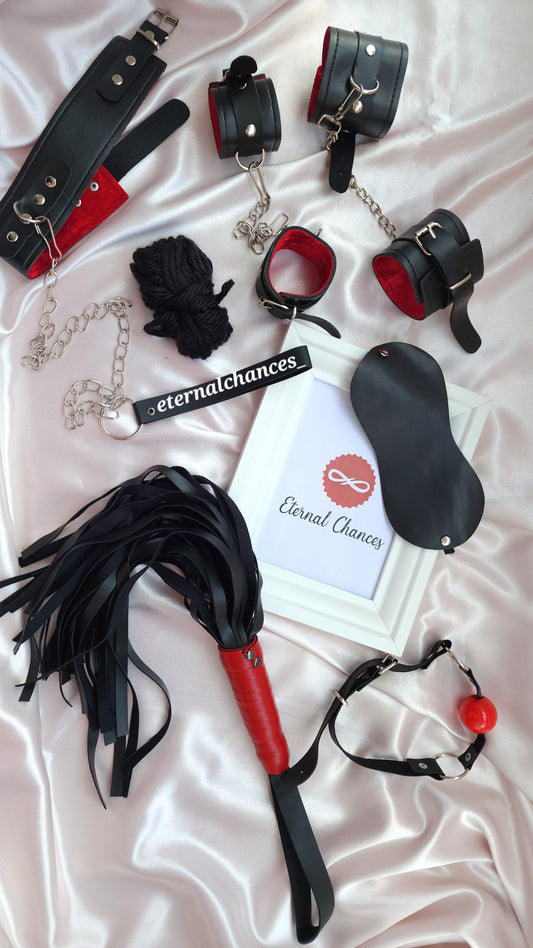 Pack simili cuir BDSM 7 pièces