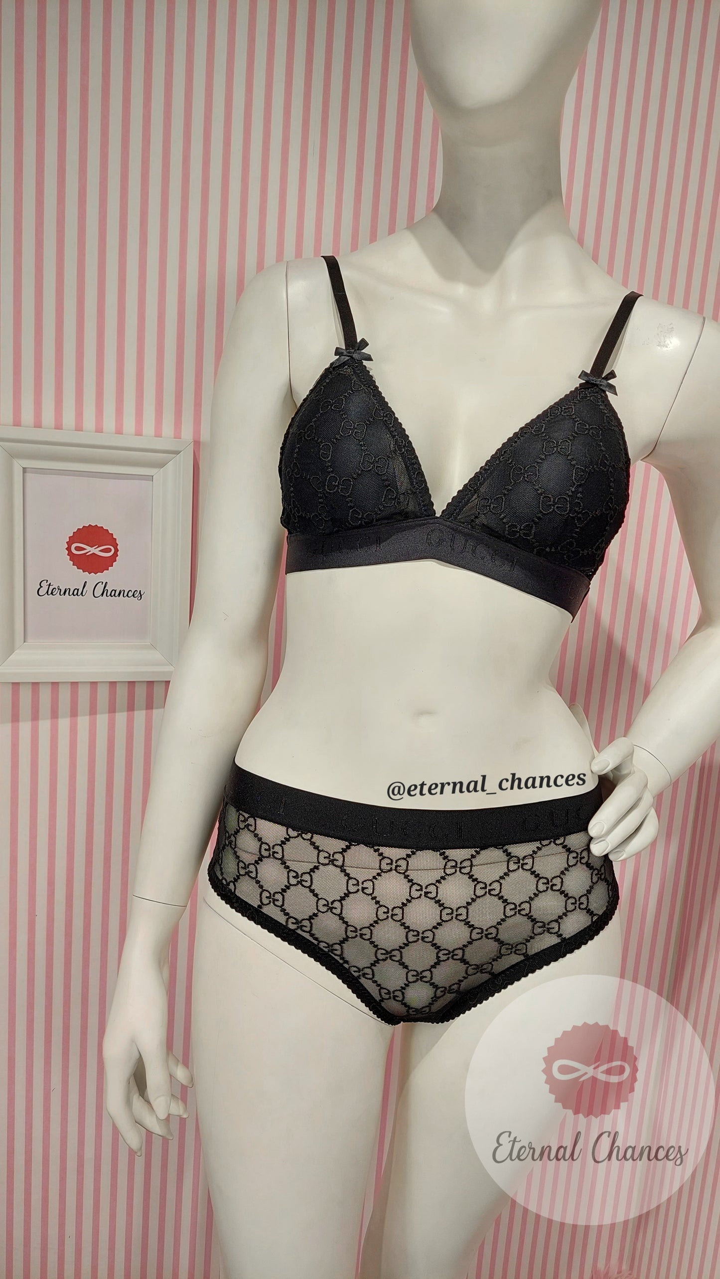 Ensemble "GUCCI" transparent rembourré (M)