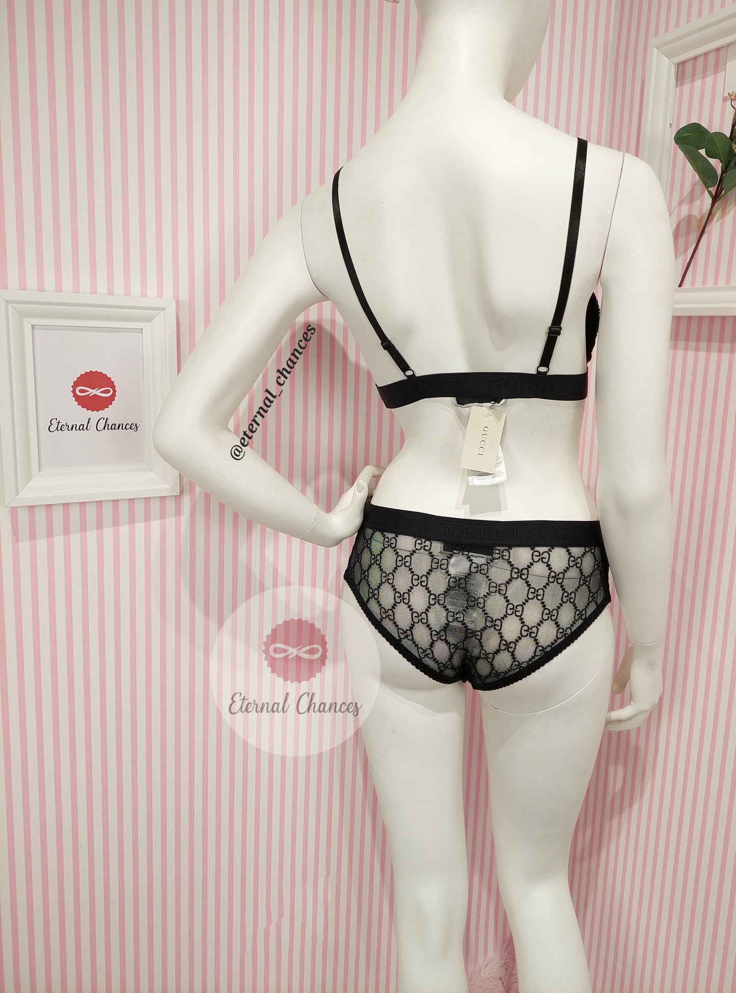 Ensemble "GUCCI" transparent rembourré (M)