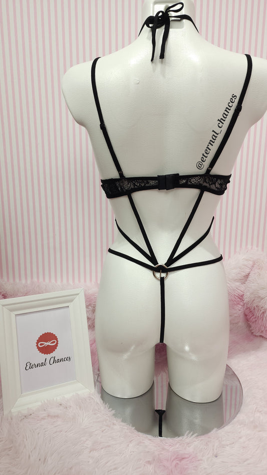 Body-lingerie à découpes 3 tailles S + M + L