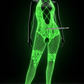 Bodystocking lumineux taille unique élastique