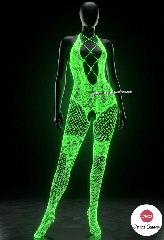 Bodystocking lumineux taille unique élastique