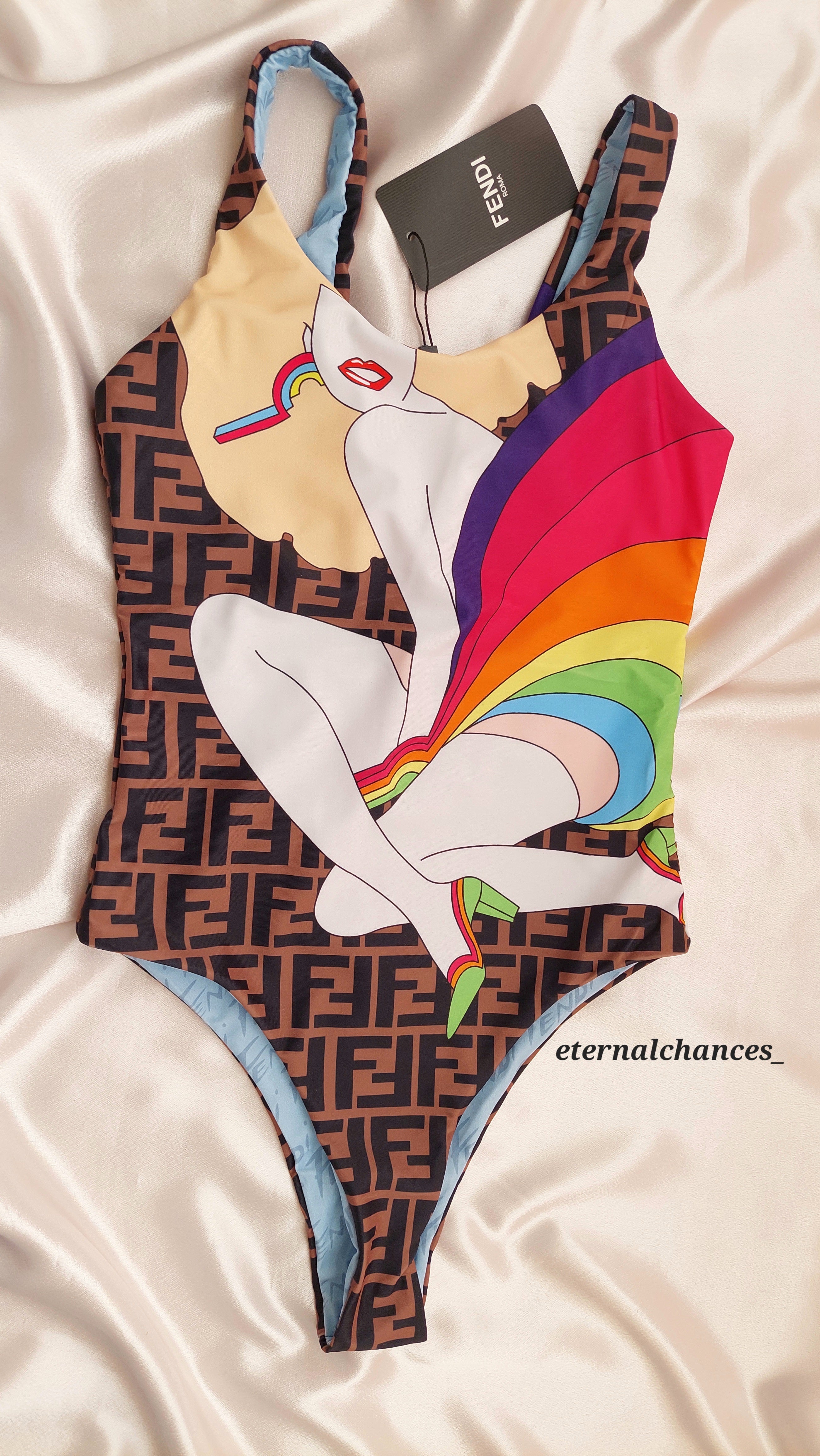Maillot de bain rembourré "FENDI" (S)