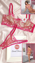 💕 Ensemble transparent brodé 4 tailles S.75B / M.80B / L.85B / XL.90B