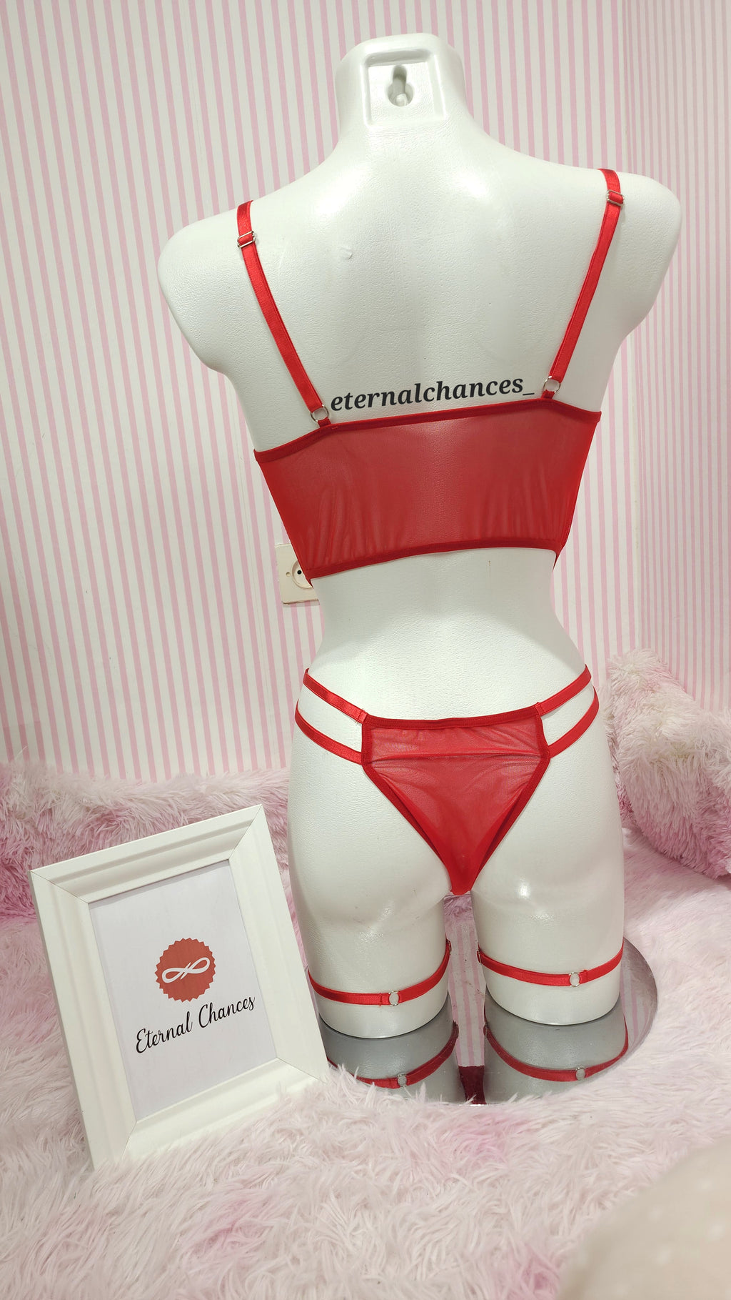 Ensemble Déshabillé 3 pièces dentelle 2 tailles SM + LXL