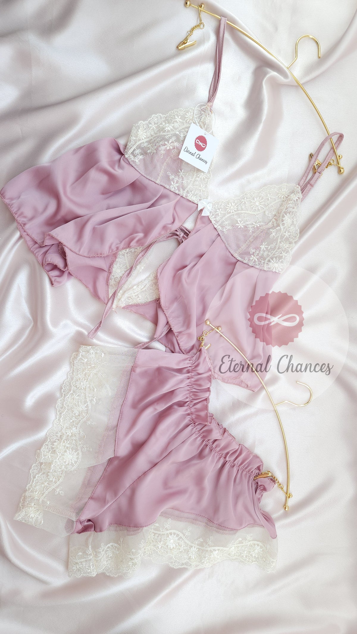 Ensemble vintage satin Taille S