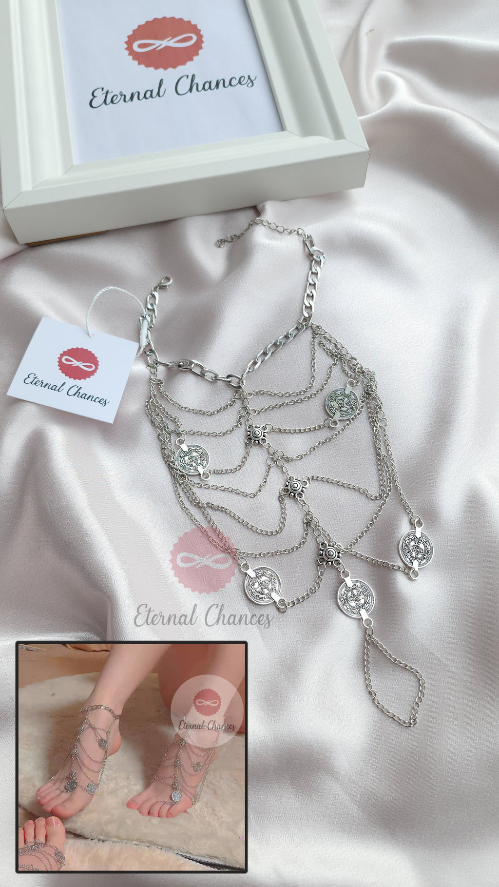 Accessoire de cheville (1 pièce) argenté خلخال