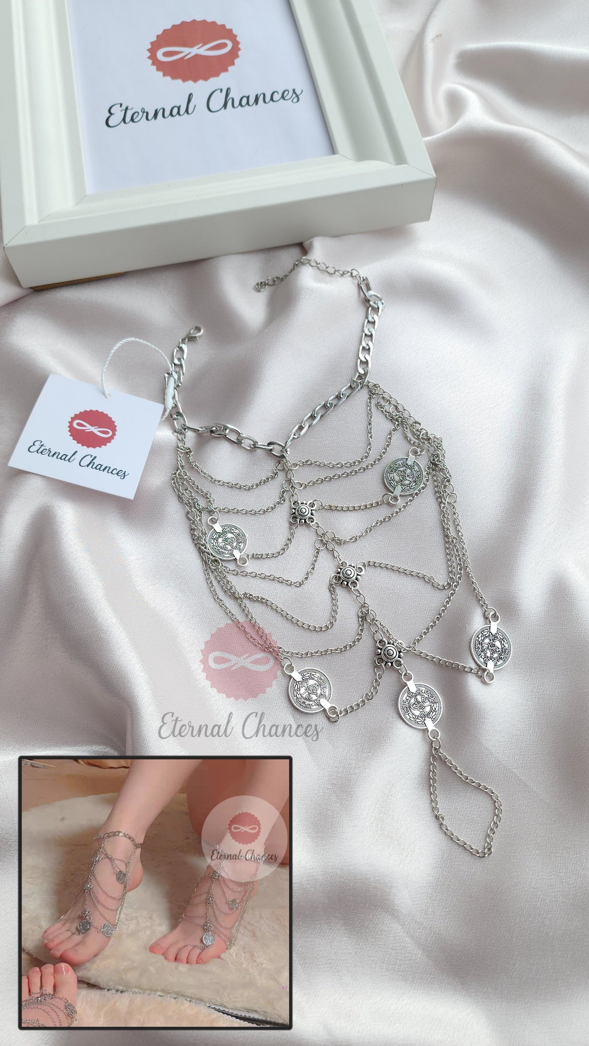 Accessoire de cheville (1 pièce) argenté خلخال