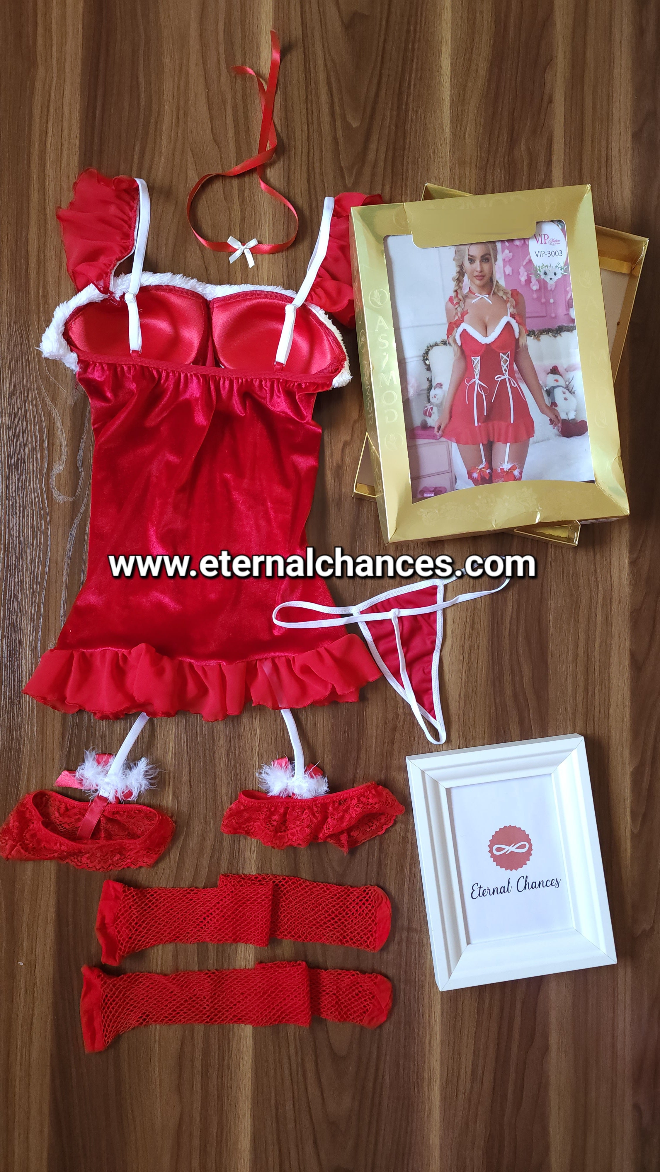 Déguisement lingerie christmas taille SM - LXL