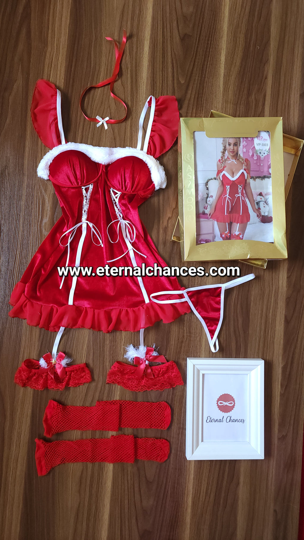 Déguisement lingerie christmas taille SM - LXL