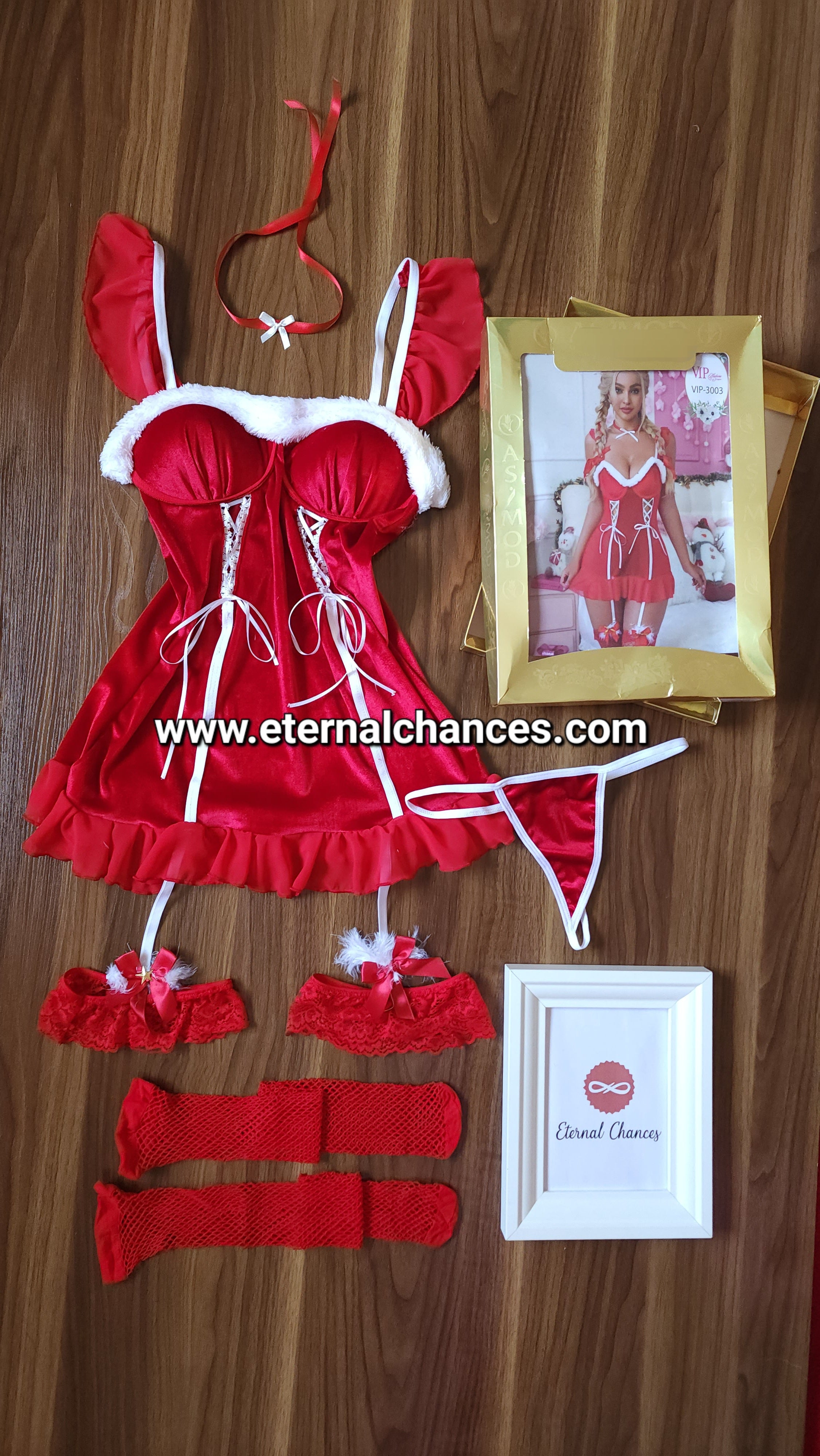 Déguisement lingerie christmas taille SM - LXL