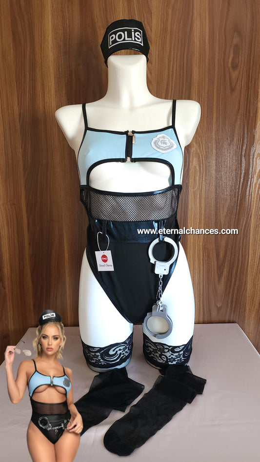 Déguisement police 4 pièces Taille S M L XL