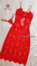 Nuisette dentelle transparente + string Taille S M L XL