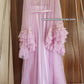 Ensemble long Lilas Déshabillé + Nuisette  en Satin & Tulle Brodé – Édition Royale (taille standard)