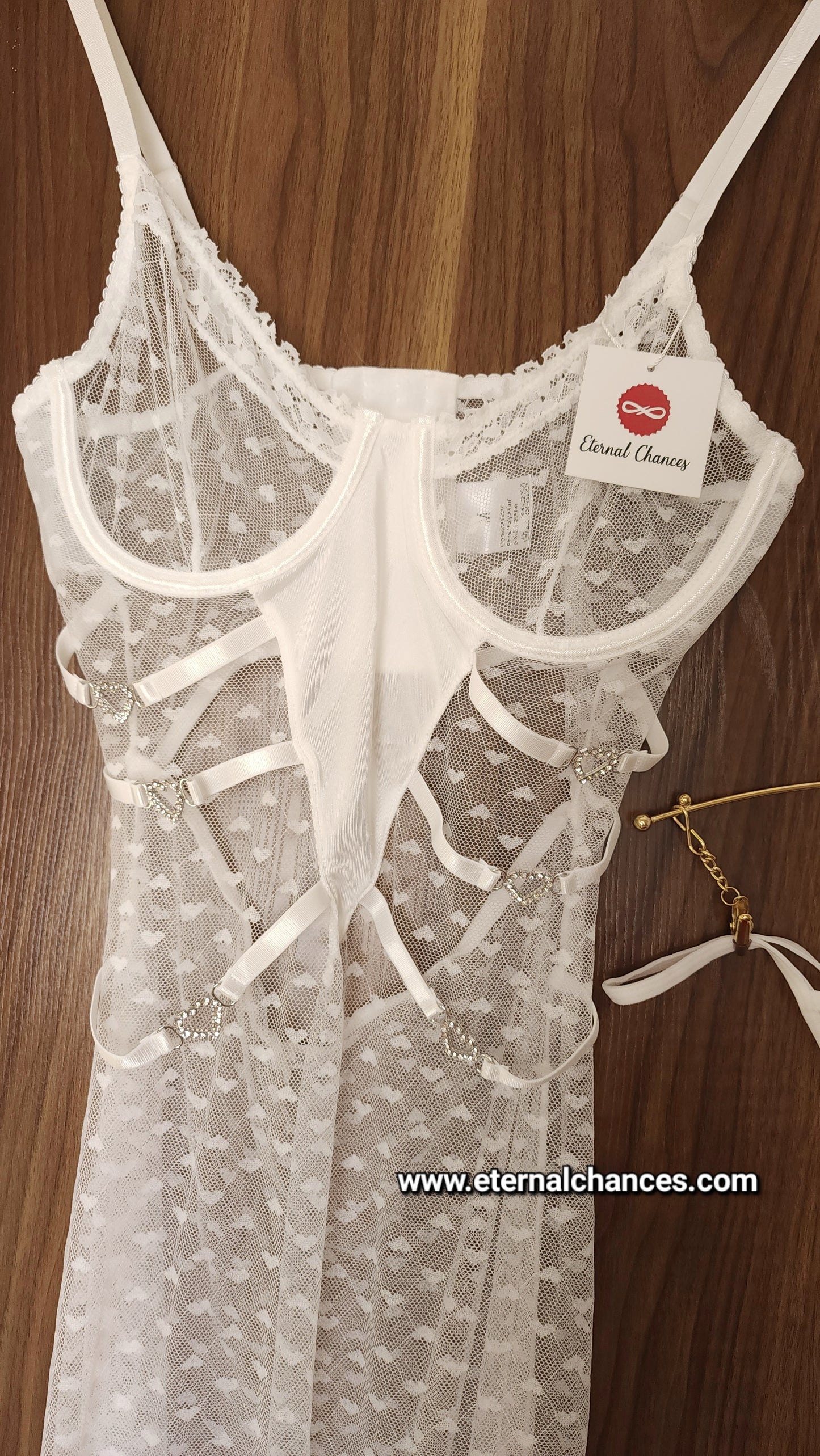 Nuisette + string transparente S M L XL