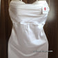 Ensemble Court Mariée Glamour – Satin Blanc & Tulle Transparent Taille unique standard
