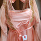 Ensemble Long Mariée Glamour – Satin Rose Pêche & Tulle Transparent Taille unique standard